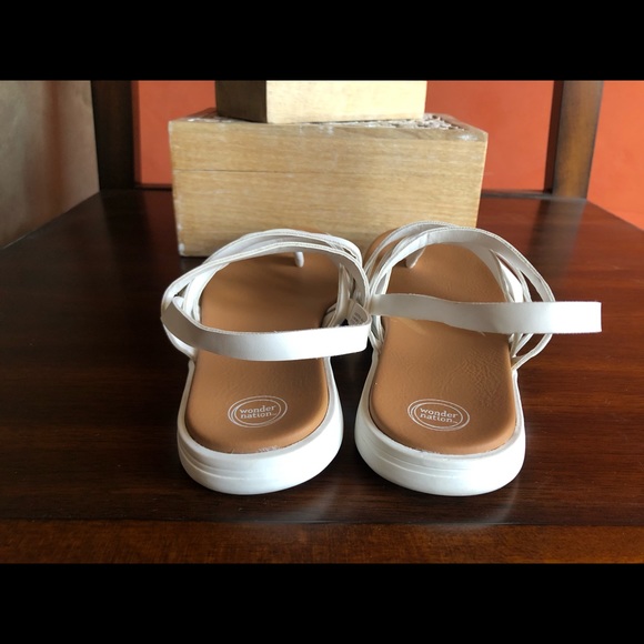 GIRLS White Strappy Sandals - Picture 4 of 5